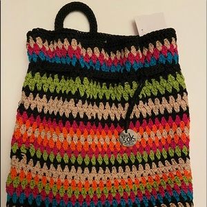 THE SAK MULTICOLOR CROCHET SHOULDER BACKPACK BAG